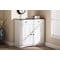 Baxton Studio Lauren White and Brown Kitchen Cabinet with Two Doors and Two Drawers 119-6522 - alternate 2